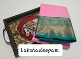 KSS - Baby Pink/Green Lakshadeepam Korvai