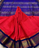 KSC - Chilli Red with Blue Kottadi