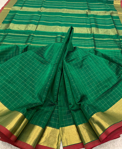 KSC -  Double shaded Emerald Green Checks