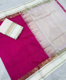 KSC - Rani Pink with Venn Pattu Kottadi