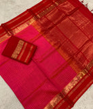 KSC - Double shaded Hot Pink with Chilli Red Kottadi