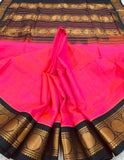 KSC - Rani Pink/Black Korvai