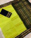 KSC - Lime Greenish Yellow/Black Korvai